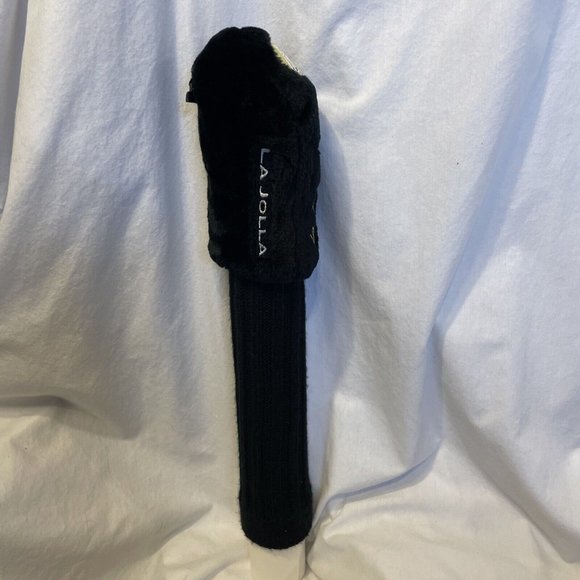 La Jolla Lady Accent Golf Club Headcover Black Gold 16" long Great Used Conditi - Picture 5 of 10